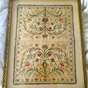 Pennsylvania dutch-style embroidered needlework AAFA